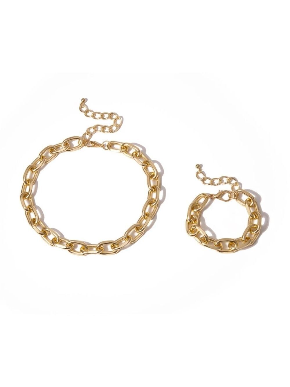 Chunky Chain Necklace & Bracelet Set - Picture 5 of 5